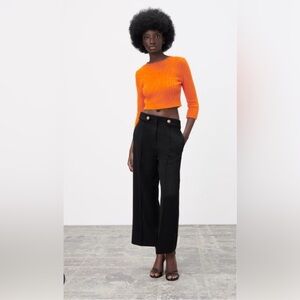 Zara Wide Leg Cropped Trousers